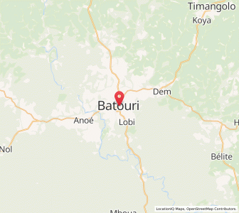 Map of Batouri, East