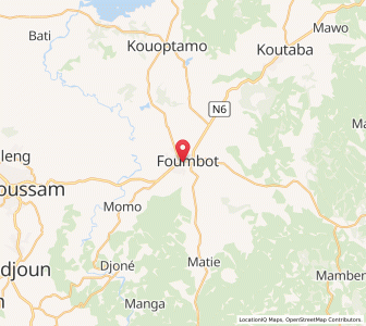 Map of Foumbot, West