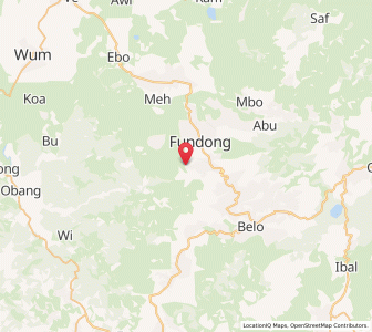 Map of Fundong, North-West