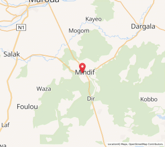 Map of Mindif, Far North