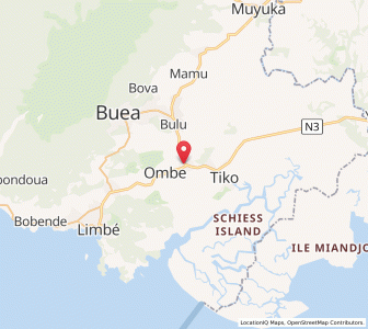 Map of Mutengene, South-West