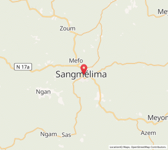 Map of Sangmélima, South