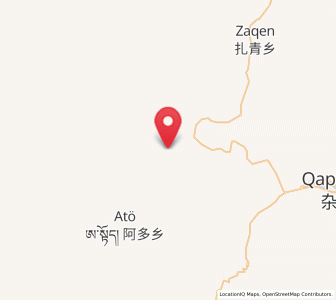Map of Aduo, Qinghai