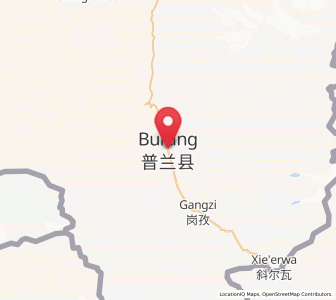 Map of Burang, Tibet