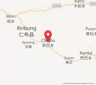 Map of Chaba, Tibet