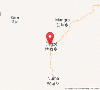Map of Dazi, Tibet