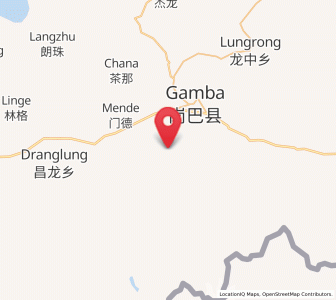 Map of Gangba, Tibet