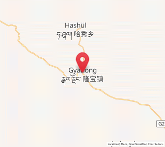 Map of Gyairong, Qinghai