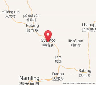 Map of Gyamco, Tibet