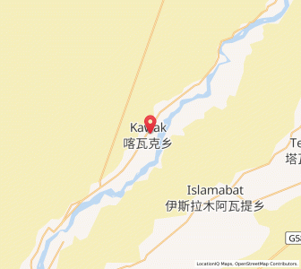 Map of Kawake, Xinjiang