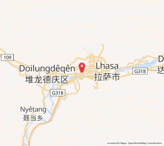 Map of Lhassa, Tibet