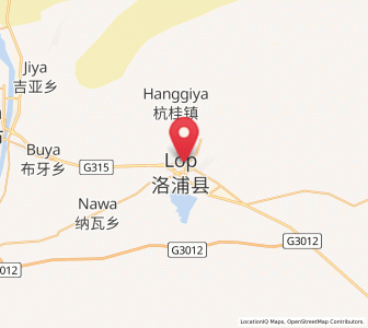 Map of Lop, Xinjiang