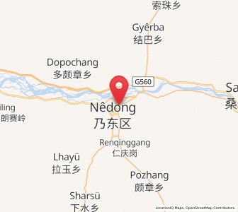 Map of Naidong, Tibet