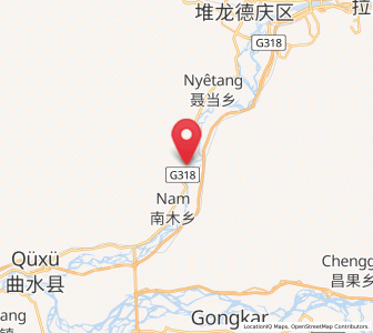 Map of Nam, Tibet