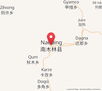 Map of Namling, Tibet
