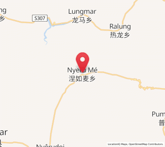 Map of Nierumai, Tibet