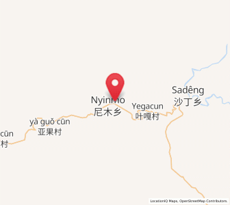 Map of Nyinmo, Tibet