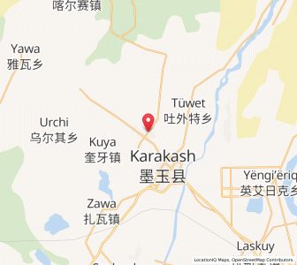 Map of Puqiakeqi, Xinjiang