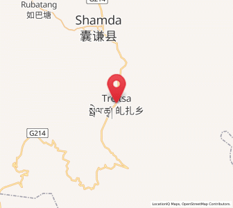 Map of Qiezha, Qinghai