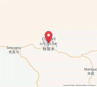 Map of Qigzhi, Qinghai