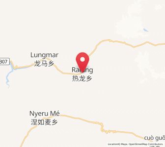 Map of Ralung, Tibet