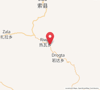 Map of Rawa, Tibet
