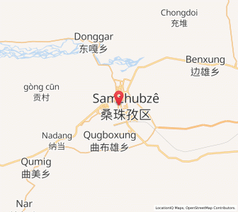 Map of Shigatsé, Tibet