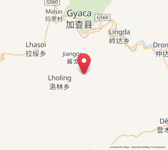 Map of Rinang, Tibet