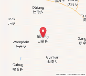 Map of Rixing, Tibet