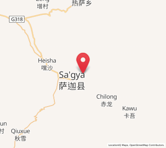 Map of Sajia, Tibet
