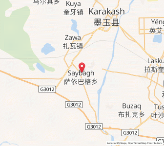 Map of Saybag, Xinjiang