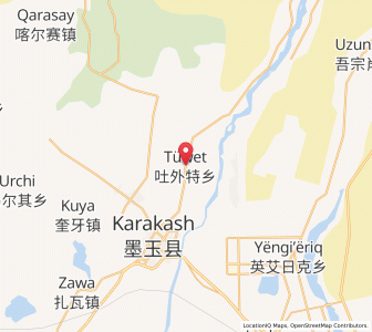 Map of Tuwaite, Xinjiang