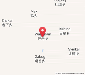 Map of Wangdain, Tibet