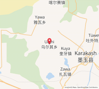 Map of Wu'erqi, Xinjiang