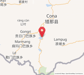 Map of Xoixar, Tibet