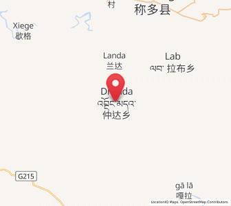Map of Zhoinda, Qinghai