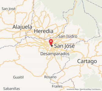 Map of San José, San José