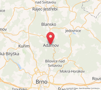 Map of Adamov, South Moravian