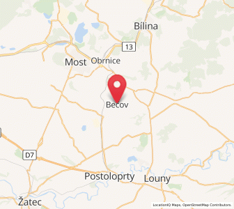 Map of Bečov, Ústecký kraj