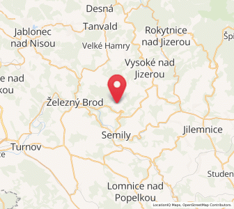 Map of Bozkov, Liberecký kraj