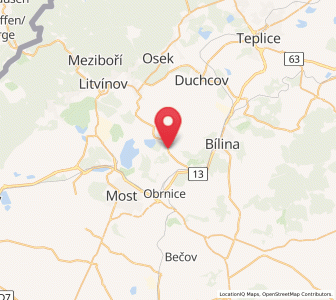 Map of Braňany, Ústecký kraj