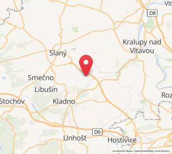 Map of Brandýsek, Central Bohemia