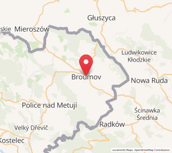 Map of Broumov, Královéhradecký kraj