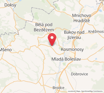 Map of Bukovno, Central Bohemia