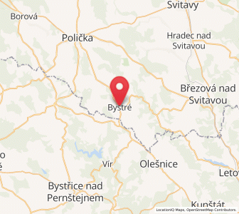 Map of Bystré, Pardubický