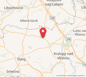 Map of Černuc, Central Bohemia