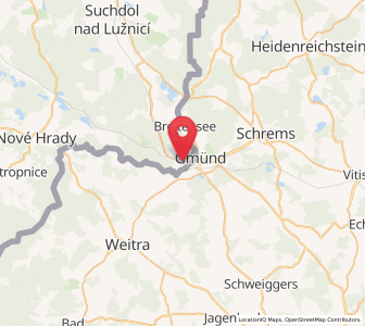 Map of České Velenice, Jihočeský kraj