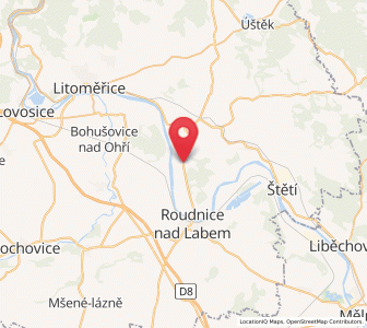 Map of Chodouny, Ústecký kraj