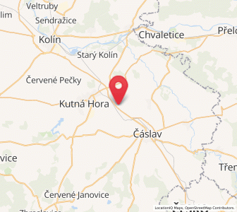 Map of Církvice, Central Bohemia