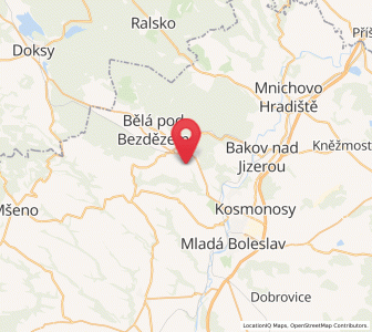 Map of Čistá, Central Bohemia